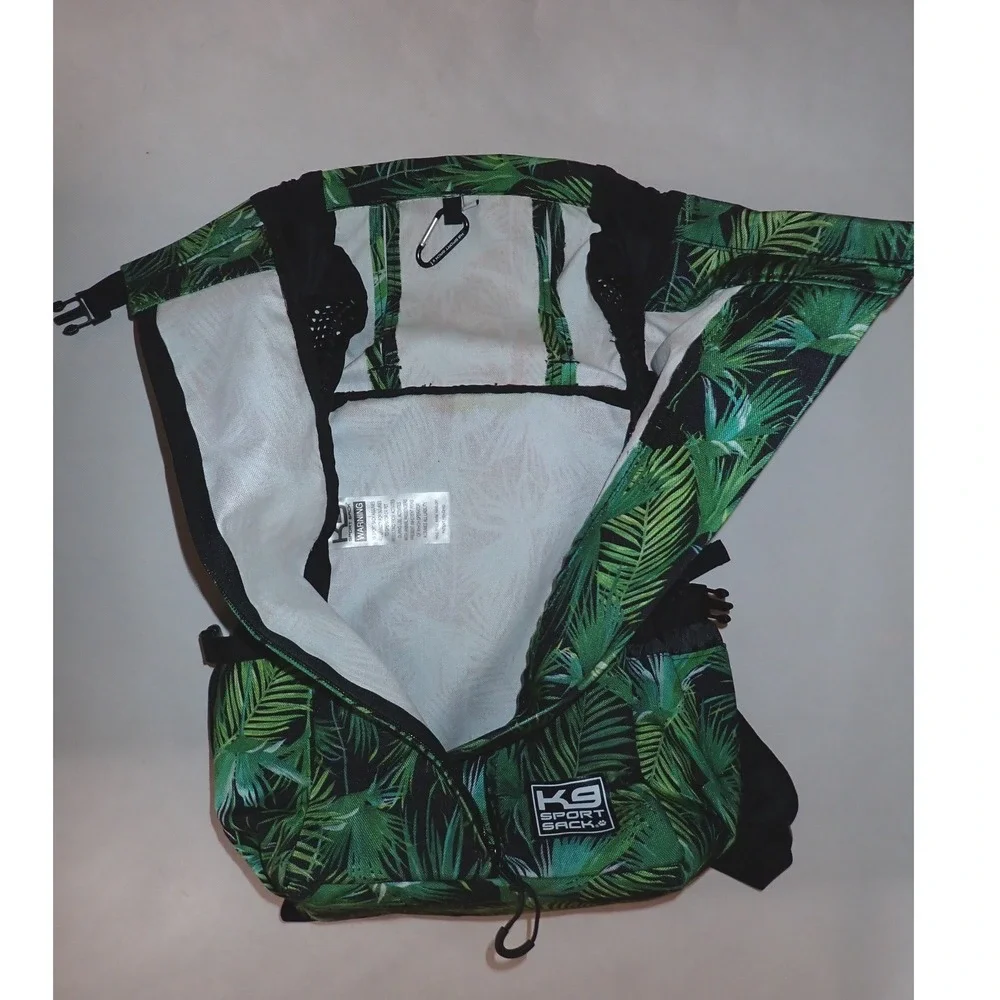 K9 Sport Sack Dog Carrier Backpack Palm Leaf Tropical Print Large